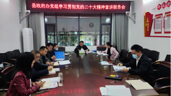 洞口县政府办党组学习贯彻党的二十大精神_邵阳头条网