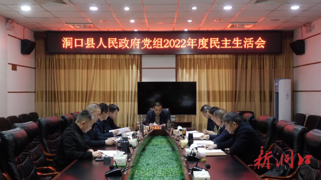 洞口县政府党组召开2022年度民主生活会_邵阳头条网