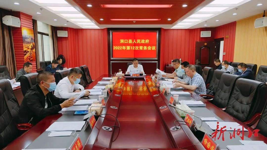 贺永亮主持召开洞口县人民政府2022年第12次常务会议_邵阳头条网