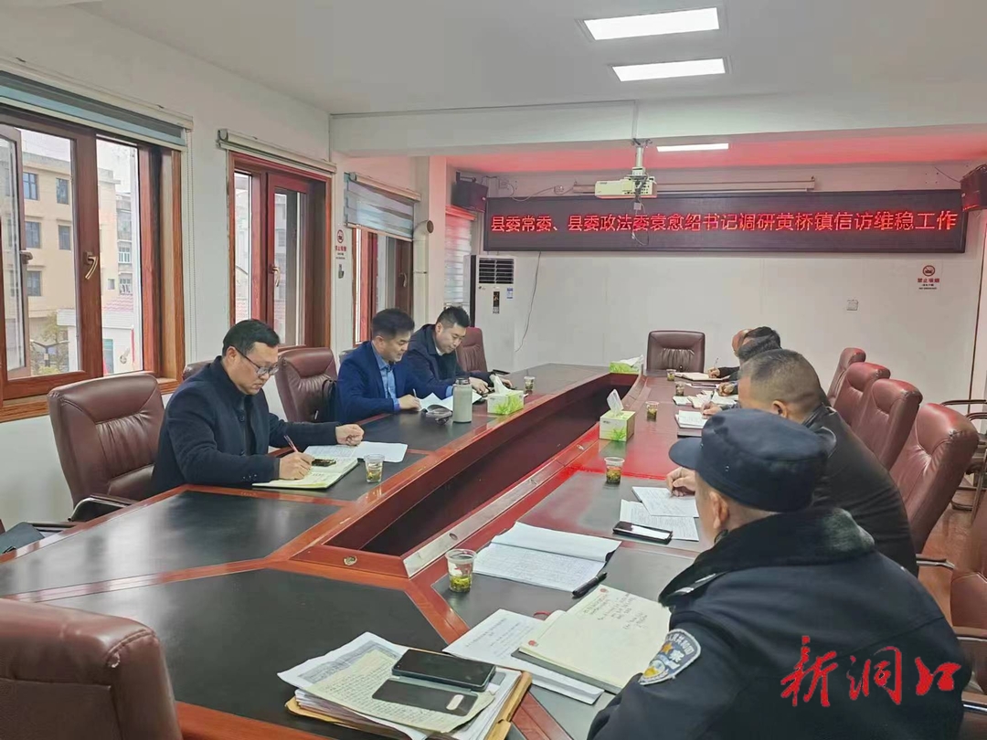 洞口县委常委、政法委书记袁愈绍到黄桥镇调研指导信访工作_邵阳头条网