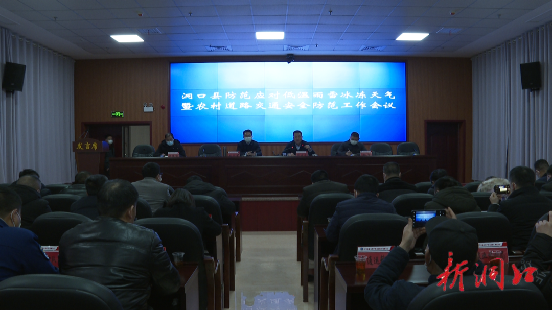 洞口县组织收看全省防御应对低温雨雪冰冻天气暨农村道路安全防范工作电视电话会议_邵阳头条网