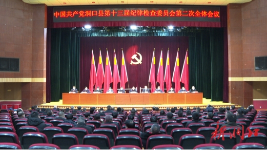 中国共产党洞口县第十三届纪律检查委员会第二次全体会议胜利闭幕_邵阳头条网