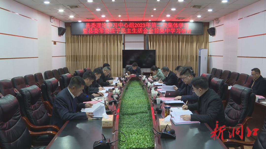 洞口县委理论学习中心组举行2023年第二次集体学习暨洞口县委常委班子民主生活会会前集中学习研讨_邵阳头条网