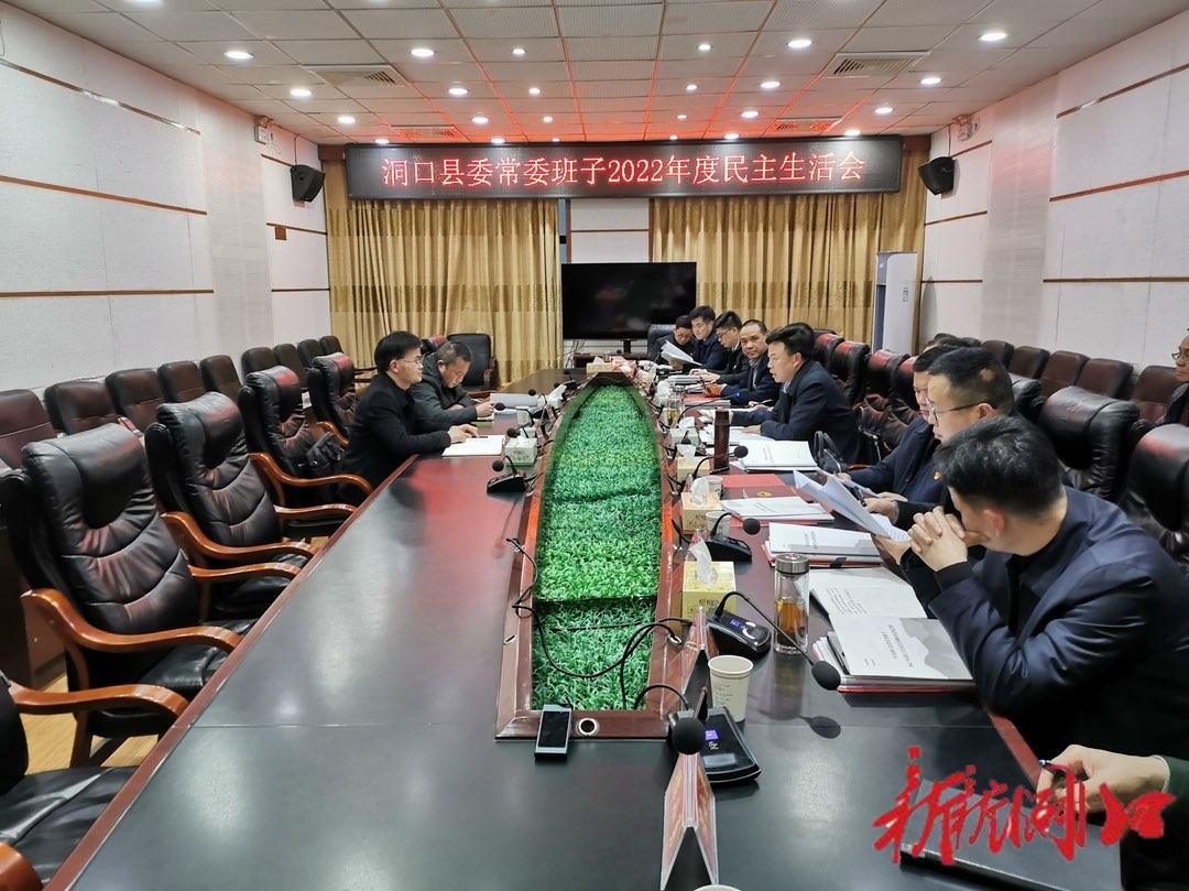 洞口县委常委班子召开2022年度民主生活会_邵阳头条网