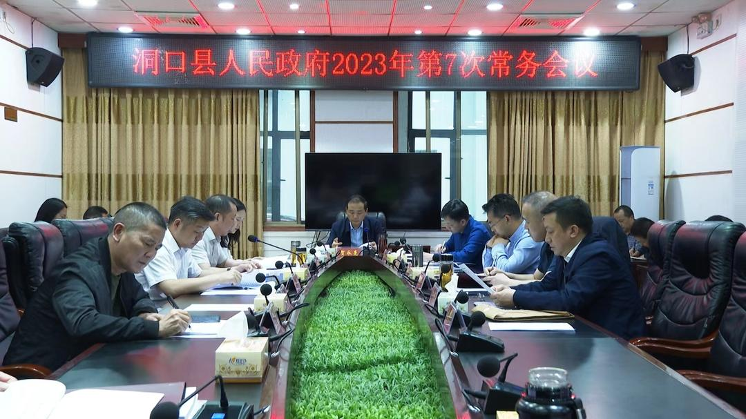 贺永亮主持召开洞口县人民政府2023年第7次常务会议_邵阳头条网
