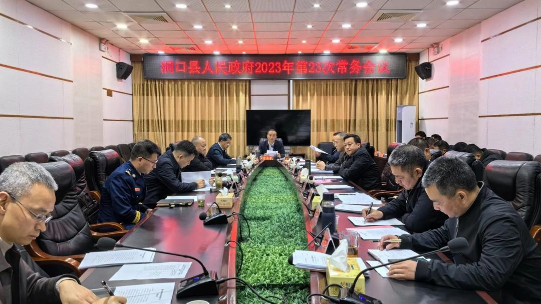 贺永亮主持召开洞口县人民政府2023年第23次常务会议_邵阳头条网