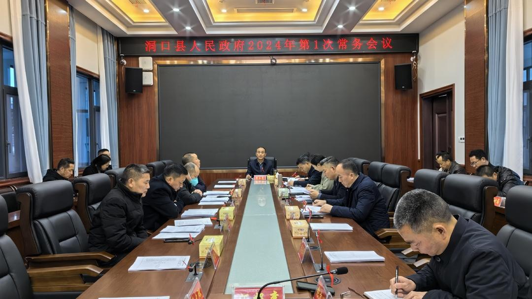 贺永亮主持召开洞口县人民政府2024年第1次常务会议_邵阳头条网