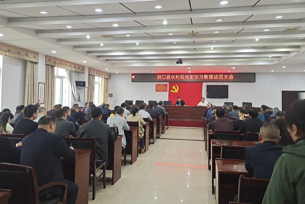 洞口县水利局举办党史学习教育动员会(图1)