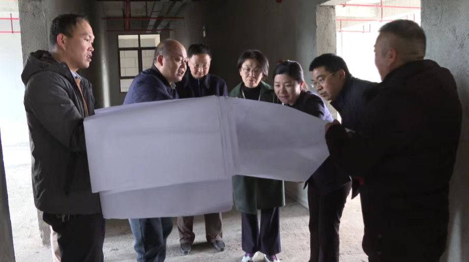 傅筝察看洞口县工人文化宫项目建设(图2)