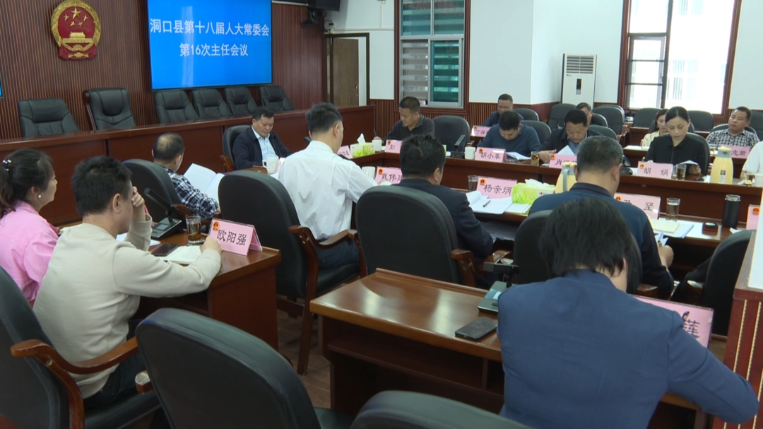 洞口县第十八届人大常委会第16次主任会议召开(图2)