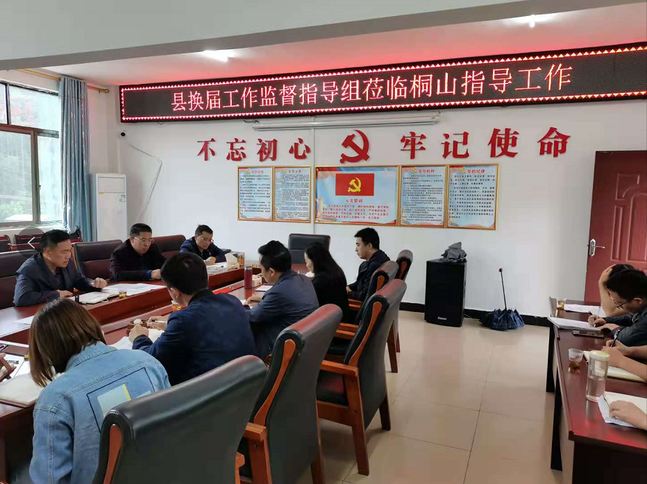 县换届工作监督指导组第十二小组莅临桐山乡指导换届工作(图1)