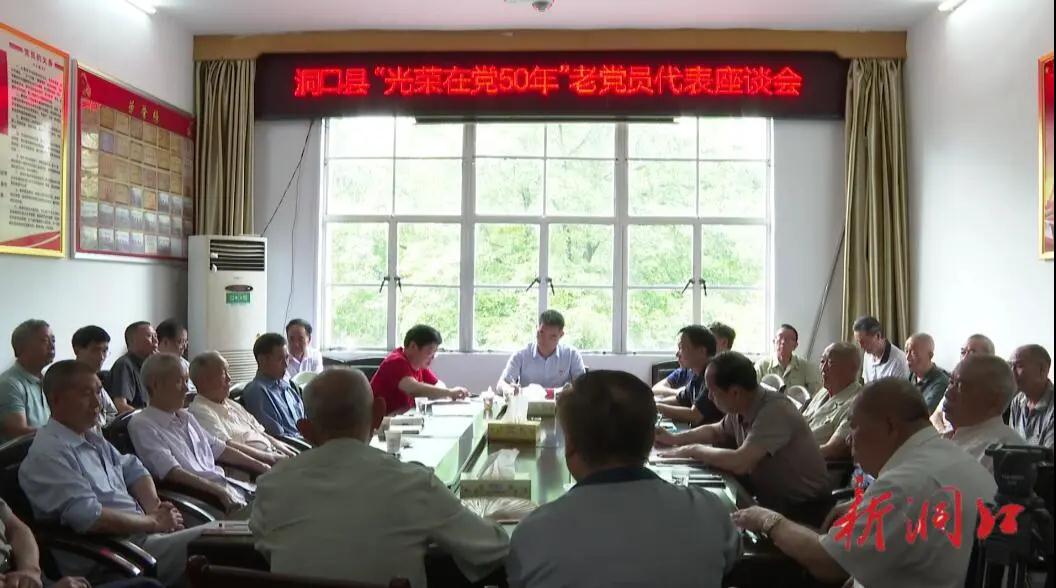 洞口县召开“光荣在党50年”老党员座谈会(图1)