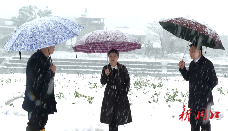 郭向荣督导高沙镇应对低温雨雪冰冻天气工作(图1)